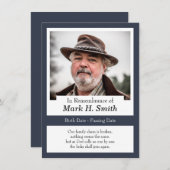 Memorial Kaart (Voorkant / Achterkant)