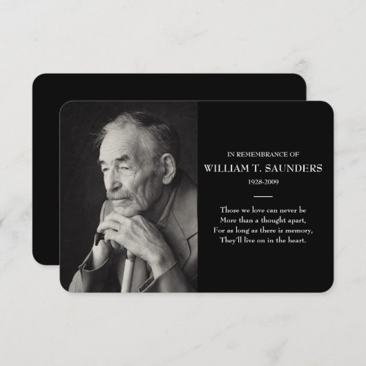 Memorial Kaart (Voorkant / Achterkant)