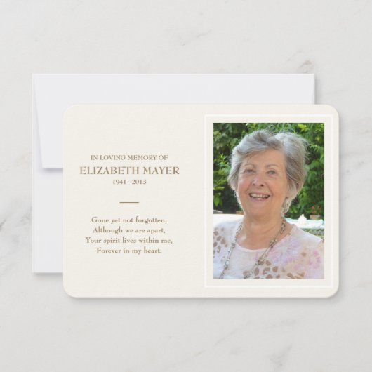 Memorial Kaart (Voorkant)