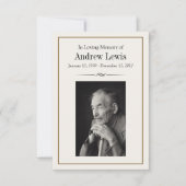 Memorial Kaart (Voorkant)