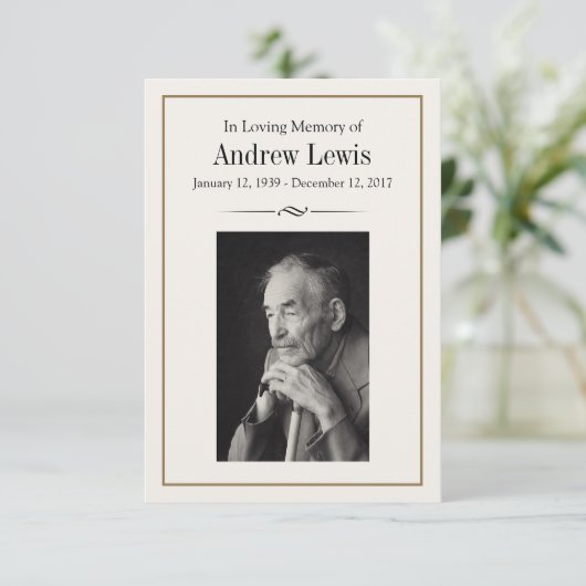 Memorial Kaart (Staand voorkant)