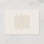 Memorial Kaart Bloemencrème Visitekaartje (Achterkant)