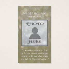 Memorial Kaart | Gouden Glitter