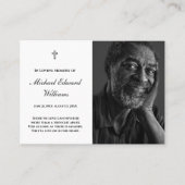 Memorial Kaart met foto begrafenis Visitekaartje (Voorkant)