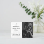 Memorial Kaart met foto begrafenis Visitekaartje (Staand voorkant)