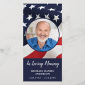 Memorial Kaart Stars & Stripes Poem Bladwijzer (Voorkant)