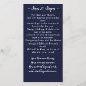 Memorial Kaart Stars & Stripes Poem Bladwijzer (Achterkant)