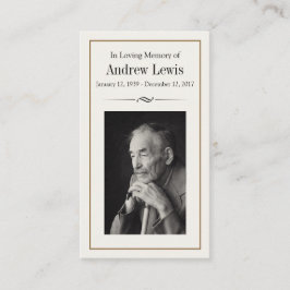 Memorial Kaart Visitekaartje