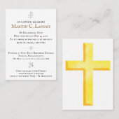 Memorial Kaart Visitekaartje (Voorkant / Achterkant)