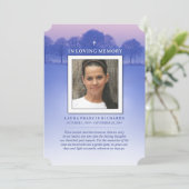 Memorial Kaart Winter Tree - Cross - Hartelijk dan (Staand voorkant)