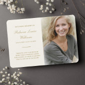 Memorial Kaarten met Photo Cream Gold