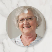 Memorial kardinaal dennenfoto VOEDEN DE VOGELS Bedankjes Labels (Achterkant)