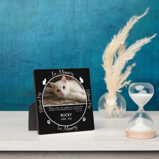 Memorial - Kat- Aangepaste foto/naam Fotoplaat (Insitu)