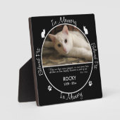 Memorial - Kat- Aangepaste foto/naam Fotoplaat (Voorkant)
