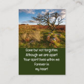 Memorial Keepomwille Beauful Desert Savannah Visitekaartje (Achterkant)