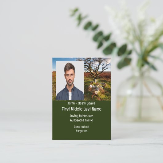 Memorial Keepomwille Beauful Desert Savannah Visitekaartje (Staand voorkant)