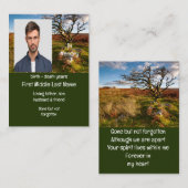 Memorial Keepomwille Beauful Desert Savannah Visitekaartje (Voorkant / Achterkant)