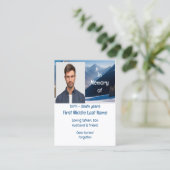 Memorial Keepomwille Beauful Mountain Peaks Visitekaartje (Staand voorkant)