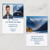 Memorial Keepomwille Beauful Mountain Peaks Visitekaartje (Voorkant / Achterkant)