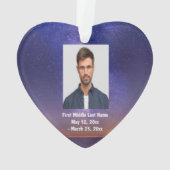 Memorial Keepomwille Beauful Sta Dated Photo Custo Ornament (achterkant)