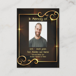 Memorial Keepomwille Classic Modern Black Gold Visitekaartje
