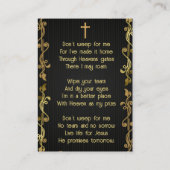 Memorial Keepomwille Classic Modern Black Gold Visitekaartje (Achterkant)