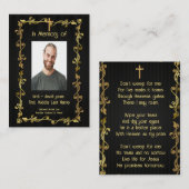 Memorial Keepomwille Classic Modern Black Gold Visitekaartje (Voorkant / Achterkant)