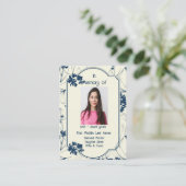 Memorial Keepomwille Classic Modern Foliage Visitekaartje (Staand voorkant)