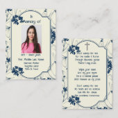 Memorial Keepomwille Classic Modern Foliage Visitekaartje (Voorkant / Achterkant)