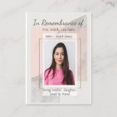 Memorial Keepomwille Classic Moderne Feminine Visitekaartje (Voorkant)