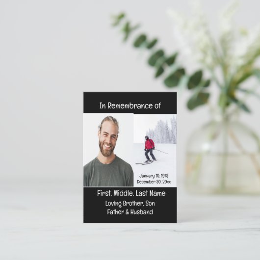 Memorial Keepomwille Cross Country Skiing Visitekaartje (Staand voorkant)