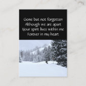 Memorial Keepomwille Cross Country Skiing Visitekaartje (Achterkant)