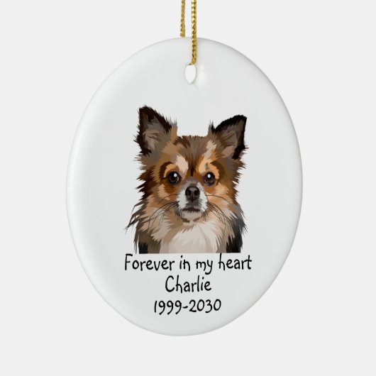 Memorial Keepomwille Dog Pet Animal Ceramic Orname Keramisch Ornament (Rechts)