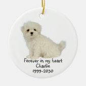 Memorial Keepomwille Dog Pet Animal Ceramic Orname Keramisch Ornament (Voorkant)