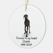 Memorial Keepomwille Dog Pet Animal Keramisch Ornament (Links)