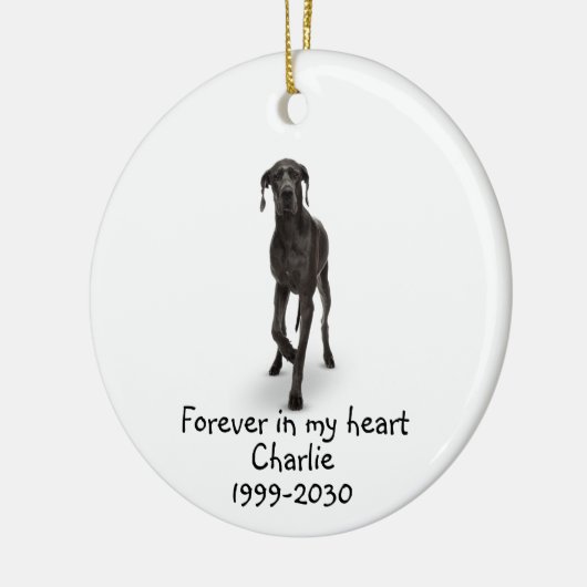 Memorial Keepomwille Dog Pet Animal Keramisch Ornament (Links)