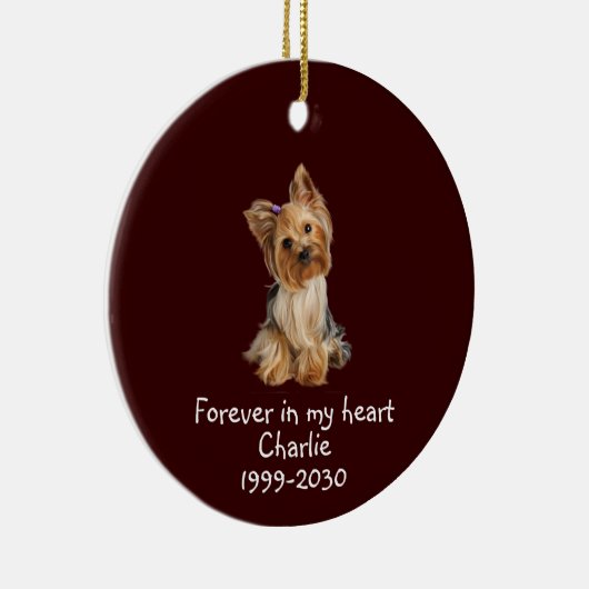 Memorial Keepomwille Dog Pet Animal Keramisch Ornament (Rechts)