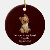 Memorial Keepomwille Dog Pet Animal Keramisch Ornament (Voorkant)