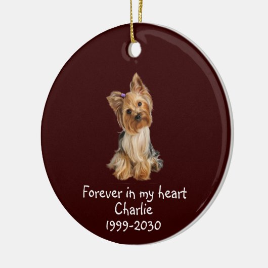 Memorial Keepomwille Dog Pet Animal Keramisch Ornament (Links)