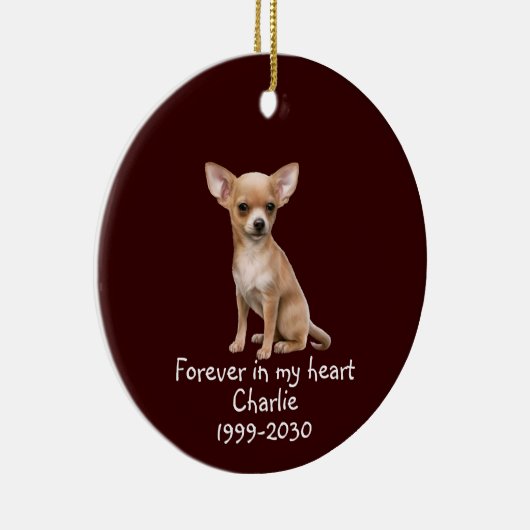 Memorial Keepomwille Dog Pet Animal Keramisch Ornament (Rechts)