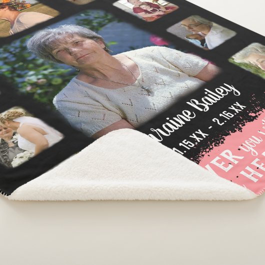 Memorial Keepomwille Edge Fade Photo Collage Bk Ro Sherpa Deken (3/4)