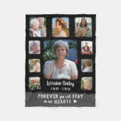 Memorial Keepomwille Edge Fade Photo Collage Blk G Fleece Deken (Voorkant)