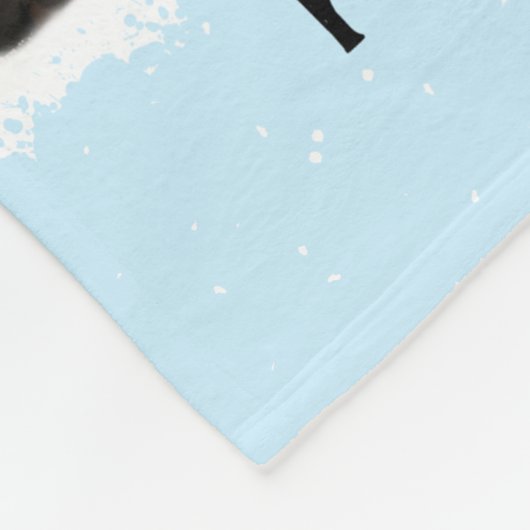 Memorial Keepomwille Edge Fade Photo Collage Blue Fleece Deken (Hoek)