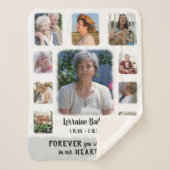 Memorial Keepomwille Edge Fade Photo Collage Gray Sherpa Deken (Voorkant)