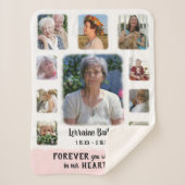 Memorial Keepomwille Edge Fade Photo Collage Pink Sherpa Deken (Voorkant)