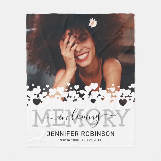 Memorial Keepomwille Foto Tribute Fleece Deken (Voorkant)