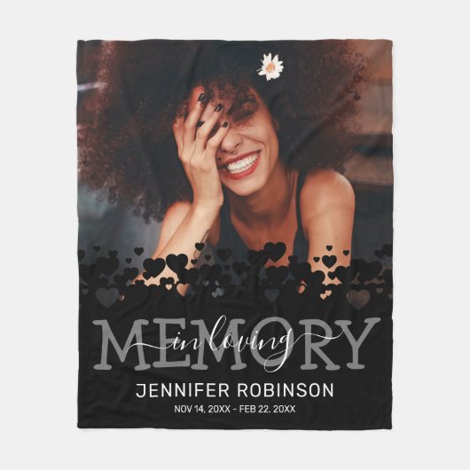 Memorial Keepomwille Foto Tribute Fleece Deken (Voorkant)