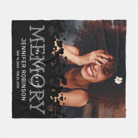 Memorial Keepomwille Foto Tribute Fleece Deken (Voorkant (Horizontaal))