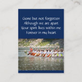 Memorial Keepomwille Kayaking Kayaker Visitekaartje (Achterkant)