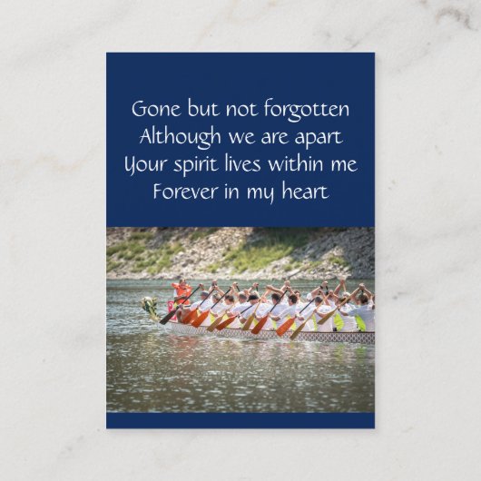 Memorial Keepomwille Kayaking Kayaker Visitekaartje (Achterkant)